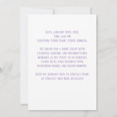 68. Geburtstagspartei Custom Foto Frame Einladung (Rückseite)