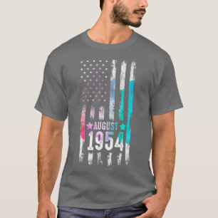 68 Jahre alt, August 1954 Amerikanische Flagge 68. T-Shirt