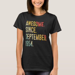 68 Jahre alt Phantastisch seit September 1954 68.  T-Shirt