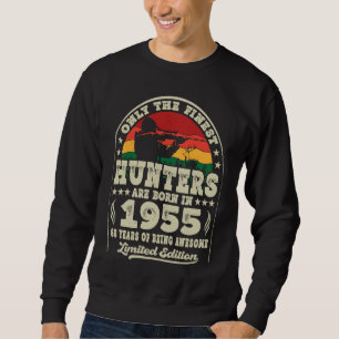 68 Jahre alte Hirschjagdjäger Vintag 1955 68. Sweatshirt