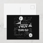 68 Jahre alter Tag Mathematiklehrer 68. Geburtstag Postkarte (Vorne/Hinten)