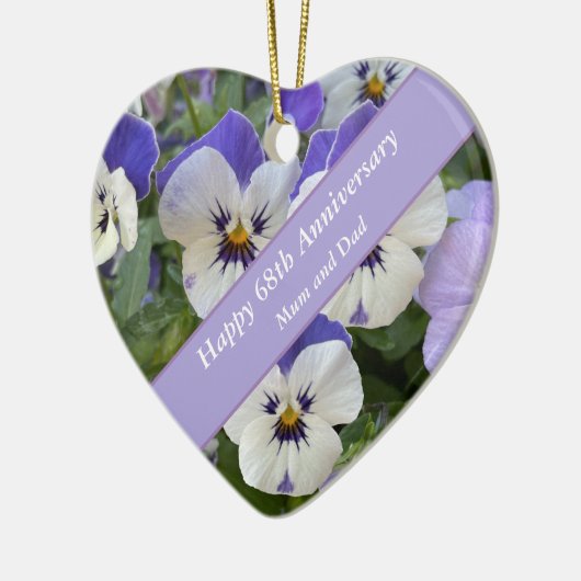 68. Jahrestag Keramik Ornament (Links)