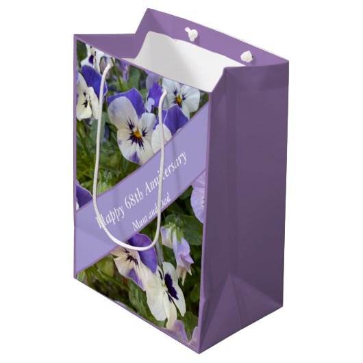 68. Jahrestag Mittlere Geschenktüte (Vorderseite Schrägansicht)