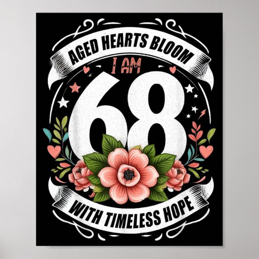 68 Ohne Plus 1 Mittelfinger Für Einen 68. Poster (Vorne)
