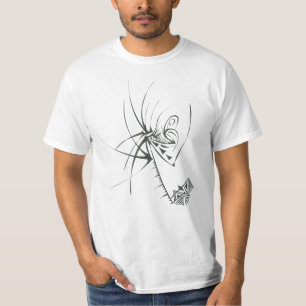 68 Schwarze Weiße Abstrakte Stammes-Tattoo-Kunst T-Shirt