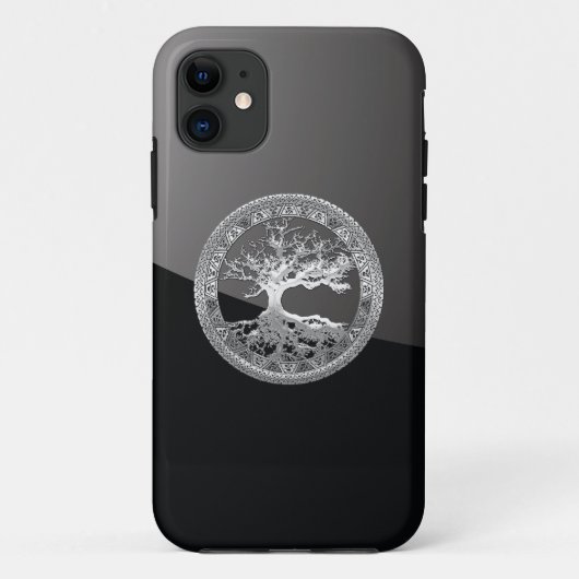 [68] Silberkeltischer Baum des Lebens Case-Mate iPhone Hülle (Rückseite)