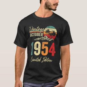 68 Yr Vintager Oktober 1954 68. Geburtstag T-Shirt