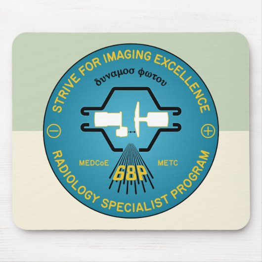 68P Radiologie-Spezialisten-Programm-Emblem Mousepad (Vorne)