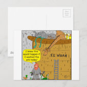 692 Noah washs Arche Cartoon Postkarte (Vorne/Hinten)