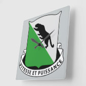 69. Armored Regiment Quadratische Wanduhr (Winkel)