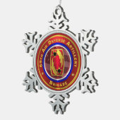 69. Brigade der Luftwaffenartillerie Schneeflocken Zinn-Ornament (Rechts)
