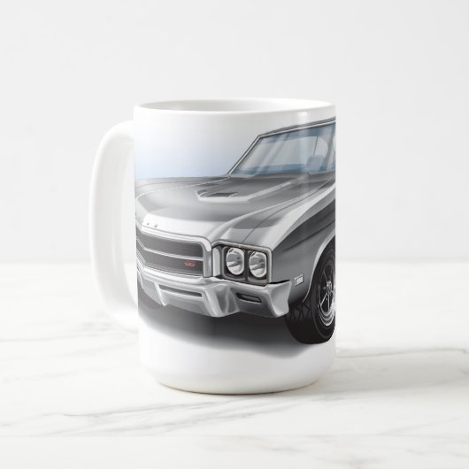 69 Buick GS im Silber Kaffeetasse (Vorderseite Links)