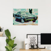 69 Camaro Abstrakt Poster (Heimbüro)