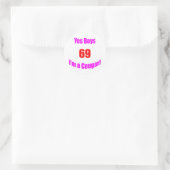 69 Cougar Birthday Runder Aufkleber (Tasche)