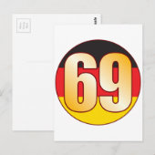69 DEUTSCHLAND Gold Postkarte (Vorne/Hinten)