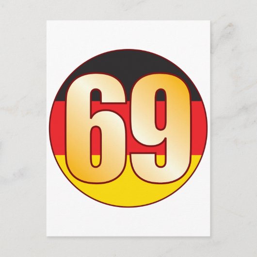 69 DEUTSCHLAND Gold Postkarte (Vorderseite)
