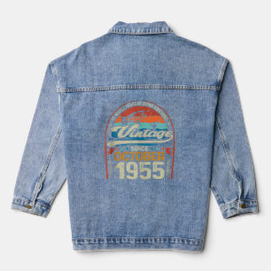 69. Geburtstag 69 Jahre Altes Angelfreund Geborene Jeansjacke