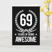 69. Geburtstag (69 Jahre Phantastisch) Karte (Gelbe Blume)