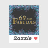 69. Geburtstag Aufkleber (Blatt)