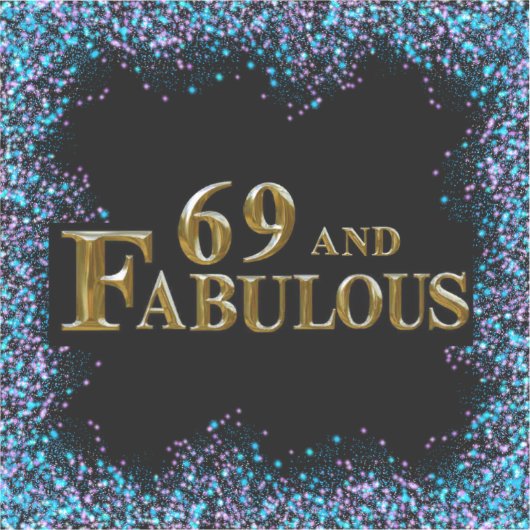 69. Geburtstag Aufkleber (Vorderseite)