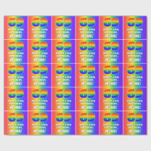 69. Geburtstag: Farbiges, lustiges Regenbogenmuste