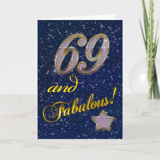 69. Geburtstag für jemanden Fabulous Karte (Vorderseite)