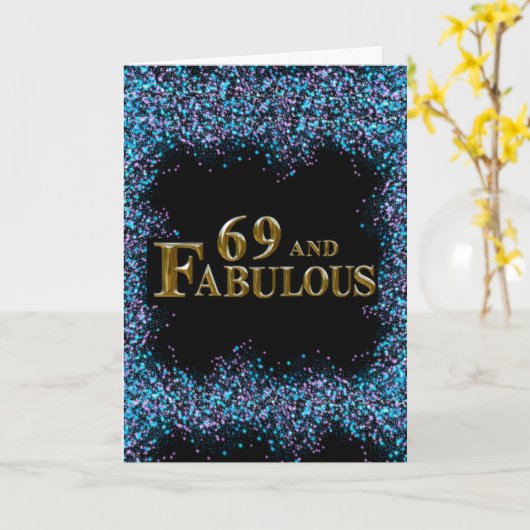 69. Geburtstag Karte (Gelbe Blume)