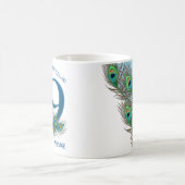 69. Geburtstag oder Jubiläum Pfauenfeder Kaffeetasse (Mittel)