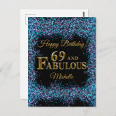 69. Geburtstag Postkarte (Vorne/Hinten)