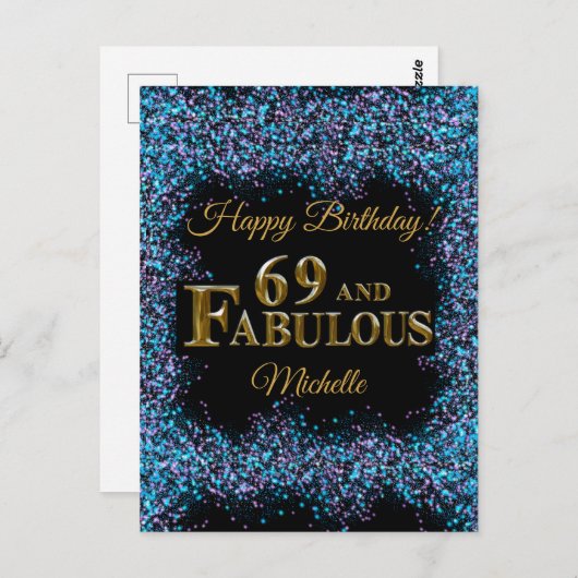69. Geburtstag Postkarte (Vorne/Hinten)