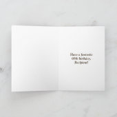 69. Geburtstag: Rustikale Imitate Holzschau, Regen Karte (Innenseite)