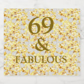 69. Geburtstag Schaumweinetikett (Einzelnes Label)
