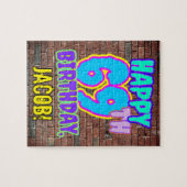 69. Geburtstag ~ Spaß, Urban Graffiti Inspiriert L Puzzle (Horizontal)