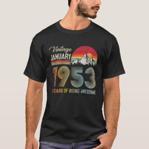 69. Geburtstag Vintag im Februar 1953 69 Jahre alt T-Shirt