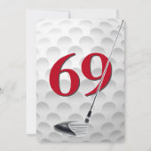 69. Geburtstags-Golf-Themenparty Einladung (Vorderseite)