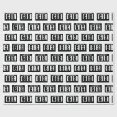 69. Geburtstagsdometer Geschenkpapier (Flach)