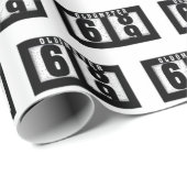 69. Geburtstagsdometer Geschenkpapier (Rolleneckpunkt)