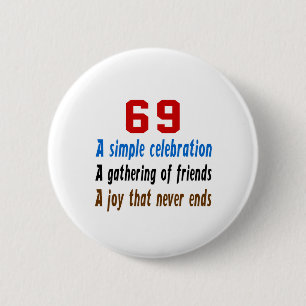 69 Geburtstagsentwürfe Button