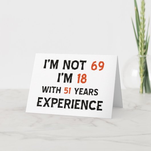 69. Geburtstagsentwürfe Karte (Vorderseite)