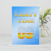 69. Geburtstagsfeier mit Bier Einladung (Stehend Vorderseite)