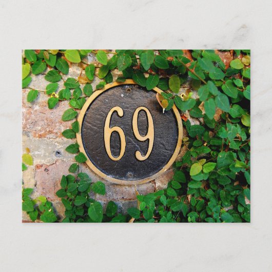 69. Geburtstagskarte Postkarte (Vorderseite)