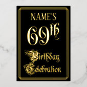 69. Geburtstagsparty - Extravagantes Drehbuch und  Folieneinladung (Vorderseite)