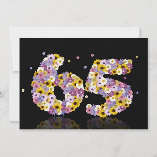 69. Geburtstagsparty mit Blumenbriefen Einladung (Vorderseite)