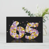 69. Geburtstagsparty mit Blumenbriefen Einladung (Stehend Vorderseite)