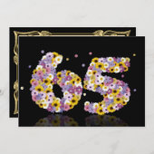 69. Geburtstagsparty mit Blumenbriefen Einladung (Vorne/Hinten)