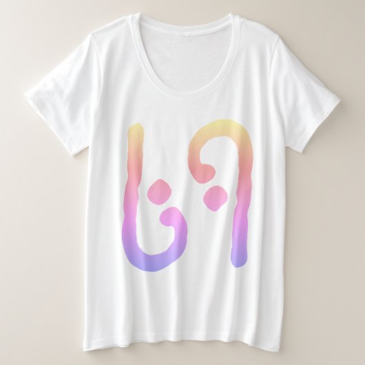 69 GROßE GRÖßE T-Shirt (Design vorne)