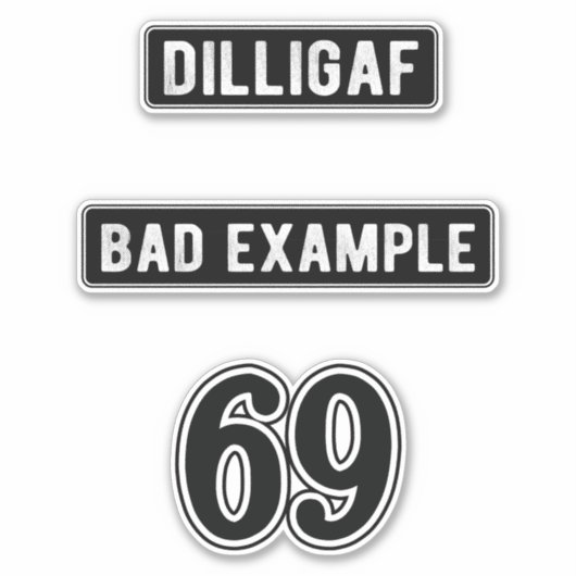 69 Helm Sticker Packs (Vorderseite)