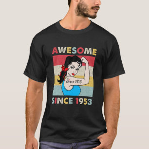 69 Jahr 69Geburtstag Frauen Vintag 1953 Geburtstag T-Shirt
