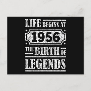 69 Jahre alt 1956 Geburt einer Legende 69. Geburts Postkarte
