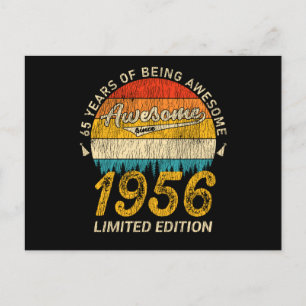 69 Jahre Alt 1956 Retro Awesome 69. Geburtstagsges Postkarte